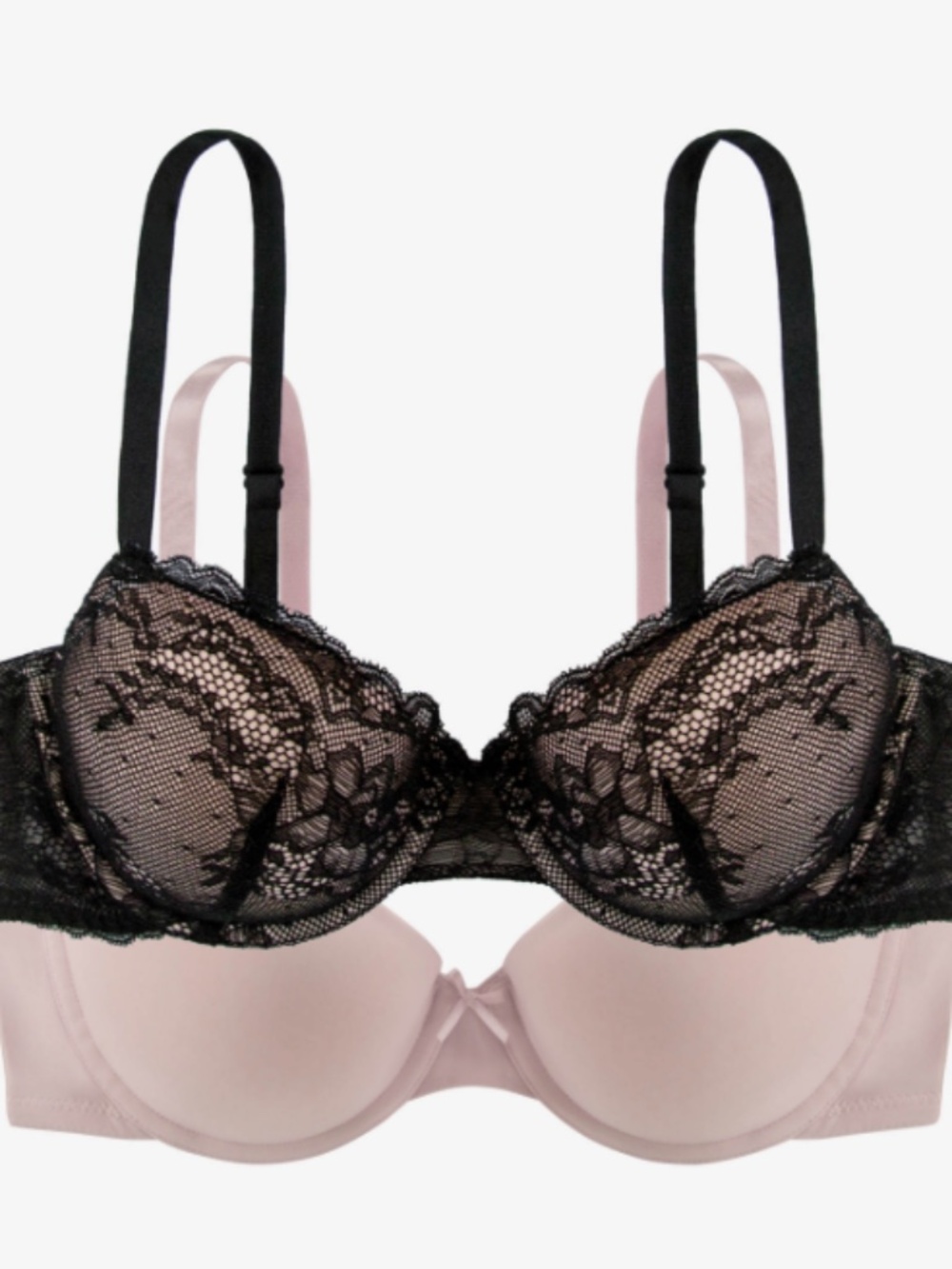 Dorina Women's Chloe Light Padded 2 Piece Bra Set - Black, Beige 40B.